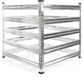 Gartenkomposter 90 X 90 X 90 Cm, Komposter Aus Metall, Kompostbehälter Für 720 Liter Kompost, Verzinkter Biokomposter Für Bioabfall - Wiltec