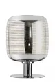 Tischlampe Chrom Gold Glas Metall Wohnzimmer H:28 cm E27 Tischleuchte Modern