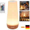 Nachttischlampe RGB USB Aufladbar 5 Modi mit Fernbedienung und Timer