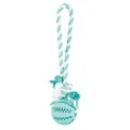 TRIXIE Denta Fun Ball am Tau - praktisches Hundespielzeug mit Minzgeschmack - ø 7/24 cm, Zahnpflege-Zubehör für Hunde - 3299