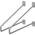 ML-Design 2 Stück Regalhalterung 265 mm Silber aus Stahl Haarnadel Regalwinkel