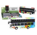 LEAN TOYS Spielzeug-Boot Doppeldeckerbus mit Metallantrieb, bunten Lichtern und Sounds