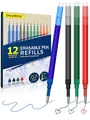 12x Radierbare Ersatzminen, 0.7mm Gelschreibermine Kompatibel mit Pilot FriXi...