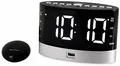 Soundmaster UR580SW UKW Radiowecker Hörgeschädigte Schwerhörigkeit Gehörlose Taubheit Tiefschläfer schnurloses Vibrationskissen Bettschüttler Batterie Backup Jumbo Display LED USB Ladebuchse