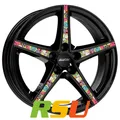 Alutec Raptr diamant-schwarz mit Stickerbomb 8x18" ET45 LK5 114.3 ML 70.1 Alu...