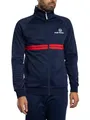 Sergio Tacchini Herren Neue Dallas Trainingsjacke, Maritime Blue/White/Adrenaline Rush, L