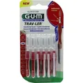 GUM TRAV-LER 0,8mm Kerze rot Interdental+6Kappen, 6 St PZN 09714445