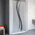 Schulte EP321006 01 970 Duschkabine Alexa Style 2.0 Drehtür Nische, 90 x 192 cm, 5 mm Sicherheitsglas Dekor Liane beschichtet, alunatur