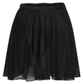 tanzmuster Ballett Wickelrock Damen - Karlotta - feiner, elastischer Netzstoff - Wickelband aus Lycra - schwarz 38 - schwarzer Ballettrock - Ballettkleidung für Erwachsene