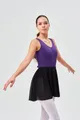 tanzmuster Wickelrock Damen Ballett Wickelrock Karlotta schwarz und schwarz/geblümt