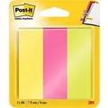 Post-it Haftmarker Rechteckig 2,5 x 7,6 cm Farbig sortiert 3 Stück à 100 Streifen