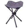 Camping Hocker schwarz 4beinig Mini Campingstuhl für Angeln Reise Wandern Garten