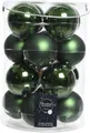 Kaemingk Weihnachtsbaumkugel Weihnachtsbaumkugeln Glas Ø 8 cm 16 Stück grün