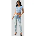 Cipo & Baxx Skinny-fit-Jeans Jeans im washed Look blau 32