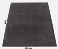 Paco Home Teppich 200x280 Anthrazit Kurzflor Weich Rutschfest Wohnzimmer NEU