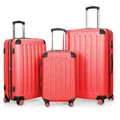 Hauptstadtkoffer Spree - 3er Kofferset, TSA, Trolley-Set, Rollkoffer, Reisekoffer, (S, M & L), Korall