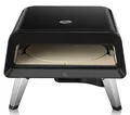 WMF Pizzaofen Pizzaiolo Pro, mit rotierendem Pizzastein, inkl. Pizzaschaufel / Gasanschluss-Set, Grillfläche Ø 40 cm, Gerätemaße 62 x 36.9 x 55.1 cm, 7000 W, Stahl / Aluminium / Gusseisen / Cordierit, silber / schwarz