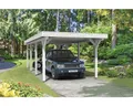 Einzelcarport SKAN HOLZ Spessart inkl. Pfostenanker 355 x 846 cm weiß