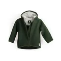 Ehrenkind® Walkjacke Waldgrün Gr. 74/80 | Jacke für Kind aus Merino Schurwolle mit Reißverschluss | Walk Jacke für Baby