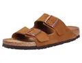 BIRKENSTOCK Arizona Mink Weichbettung Veloursleder, Braun, 43 EU Schmal