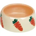 Vadigran - Nobby Keramik Futtertrog Carrot Beige Orange Ø 12cm 250 Ml Größe M Futtertrog & Kleintierfutter