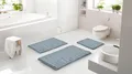 Linea Due Badematte Punto Uno, Badvorleger, Badezimmer Teppich, Höhe 18 mm, rutschhemmend beschichtet, schnell trocknend, fußbodenheizungsgeeignet, Baumwolle, Polyester, rechteckig, moderner Badvorleger mit Knötchen-Struktur