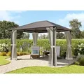 TOOLPORT Moonlight 3x3,65 m Hardtop-Gartenpavillon, inkl. 4 Seitenteile, Cream - (300222)