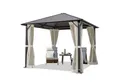 TOOLPORT Pavillon Gartenpavillon 3x3,65 m Moonlight Superior cream, mit 4 Seitenteilen, und mit 4 Moskitonetzen