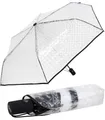 iX-brella Taschenschirm transparent mit Lens-Effekt durchsichtig mit Einfassband schwarz