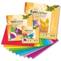 FOLIA Faltblatt Duo 50BL 10 Farben sortiert 499/1010 80g 10x10cm