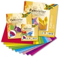 Folia 499/1010 Faltblätter "Duo" - 50 Blatt, 10 Farben sortiert, 80g, 10x10cm