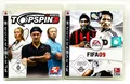 Bundle Topspin Top Spin 3 und FIFA 09 Sony PlayStation 3 PS3 Anleitung