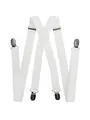 axy Hosenträger Herren Hosenträger 4 Stabile Clips X-Form 2,5cm Breit verstellbar und elastisch 120cm Lang