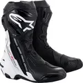 Alpinestars Supertech R Vented, Stiefel perforiert - Schwarz/Weiß - 45 EU