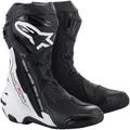 Motorrad Stiefel 45 - Alpinestars Supertech R Vented -  schwarz-weiß