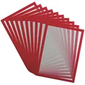 Tarifold Es 195243 Magneto Pro 10 magnetischer Informationsrahmen A3 für Dokumente, Hinweise, Schilder, Austausch und schnelles Einsetzen - magnetische Rückseite aus Metallflächen, rot, 10 Stück