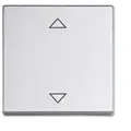 Busch-Jaeger 1786 JA/02-83 Wippe 1-fach für Tasterankoppler 2-fach, mit Symbol "Pfeile hoch/runter", aluminium silber matt, Plattform 63, KNX