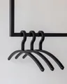 Metallbude Kleiderbügel FAY - 3er Set Schwarz - Bügel Kunststoff - Modernes & Platzsparendes Design - Leichtes Material - 46 cm