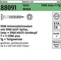 Schraube R 88091 SEKO/T-STAR TG 6x 300/68-T30 Stahl WIROX 100 Stück SPAX
