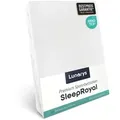 Lunarys Spannbettlaken SleepRoyal, Jersey-Elasthan, Gummizug: rundum, (1 Stück), 180x200 cm, 250 g/m2, für hohe Matratze & Boxspringbett weiß 180 cm x 200 cm