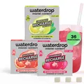 waterdrop® Microlyte Mix – Elektrolyte ohne Zucker für Sport – 36 Drops Würfel mit Magnesium, Kalzium, Natrium + Zink – Hydration & Geschmack für Wasser in Erdbeere, Grapefruit & Zitronen-Minze