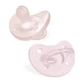 Chicco PhysioForma Silikon-Schnuller 2-6 Monate, 2 Stück, Set 2-6 Monate, unterstützen die physiologische Atmung und fördern die richtige Mundentwicklung, rosa
