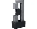 Design Gartenbrunnen mit LED 40,5x21,5x90,5 cm Kunststein grau inkl. Schlauch un