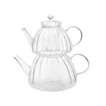 Karaca Lori Teekanne aus Glas, 0,6-1,2 Litern, Glasgriff verbindet Eleganz mit Design, Glas-Teekanne, Türkischer Teekocher, Induktionsgeeignet, Mıttelgrosses, Zeit Zubereiten