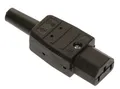 Thermoplast-Gerätesteckdose Netzkabel 70° Schwarz Typ C13 Kaltgeräte 230V IP20
