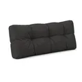 POKAR Palettenkissen Wasserabweisend Palettenauflagen Palettenauflage Palettenmöbel Palettensofa, Rückenlehne 120x40, Schwarz