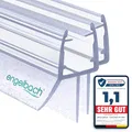 Engelbach® Duschdichtung 2x 44cm mit perfekter Passform für 5-8mm Glastüren - Duschtürdichtung mit extra dicker Gummilippe - für alle Duschtypen - 100% wasserdicht - Einfache Installation