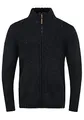 Indicode IDBergen Herren Strickjacke Cardigan Grobstrick mit Stehkragen, Größe:L, Farbe:Black (999)