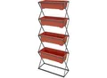 tectake® Vertikalbeet, mit 4 Pflanzkästen, platzsparende, vertikale Anordnung, 52 x 21 x 127 cm