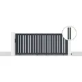 Casanoov - Schiebetor 3,5x1,4m Veymont + 2 Eifel-pfosten H.166cm Grau